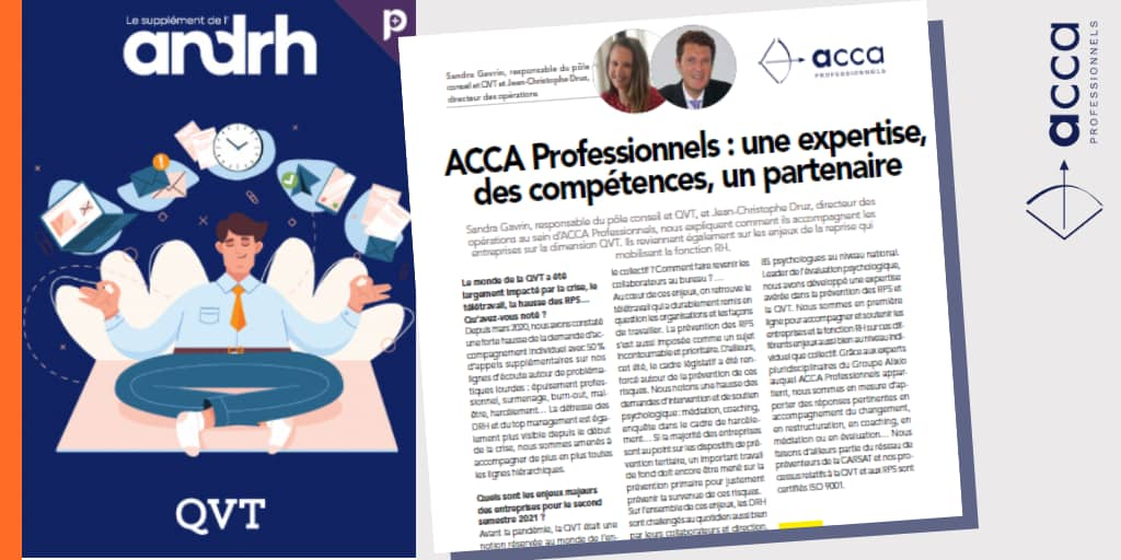 ANDRH : ACCA Professionnels dans le supplément QVT